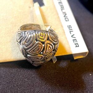 NWT Sterling Silver Scroll Design Open Work Ring 7